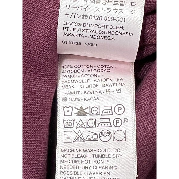 Levi's Women's Ultimate Western Cowgirl Pearl Snap Shirt Windsor Wine Size XXL - Picture 11 of 13